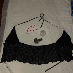 Sexy top, black, tie in the front